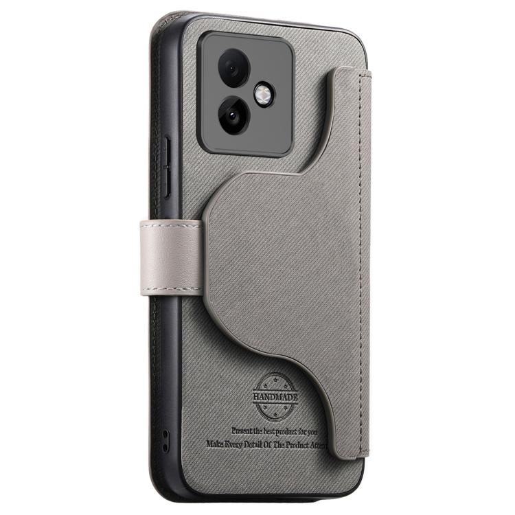For Honor X60 GT Twill Fabric MagSafe RFID Anti-theft Zipper Wallet Leather Phone Case