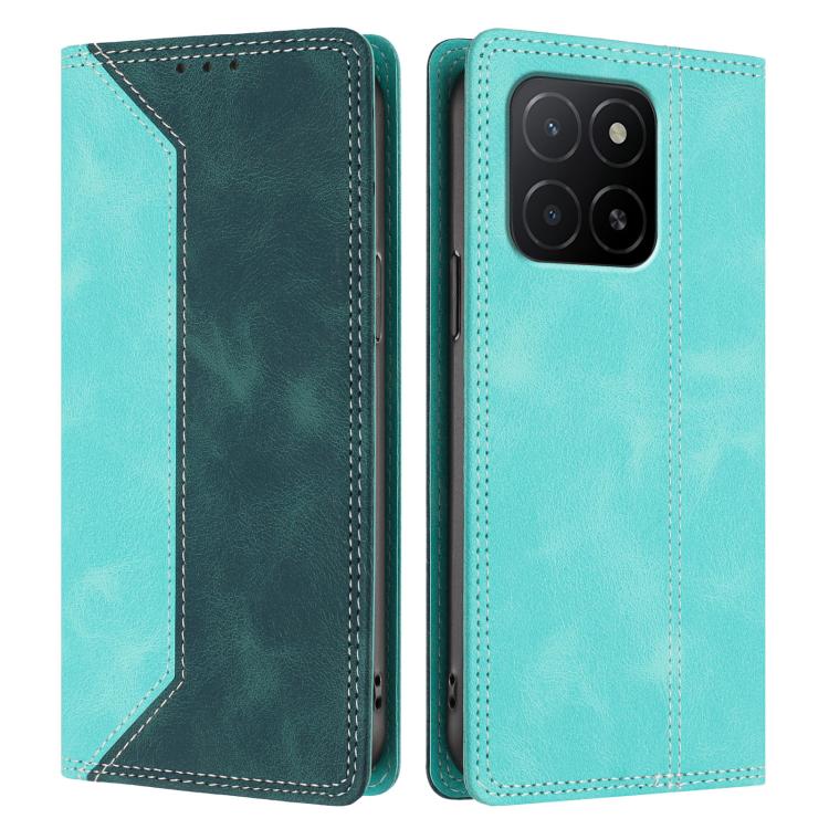 For Honor X5b / X5b Plus Skin Feel Two-tone RFID Blocking Vegan Leather Phone Case