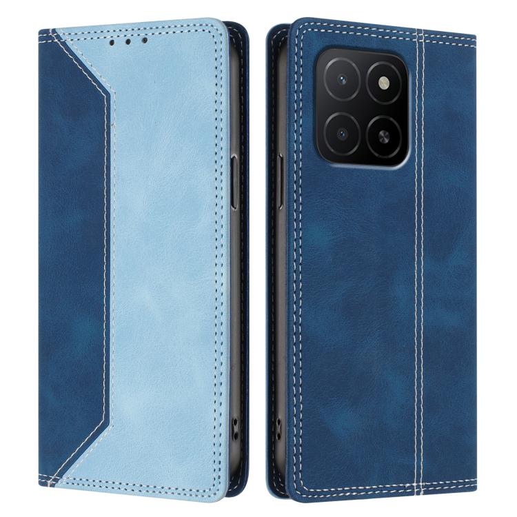 For Honor X5b / X5b Plus Skin Feel Two-tone RFID Blocking Vegan Leather Phone Case