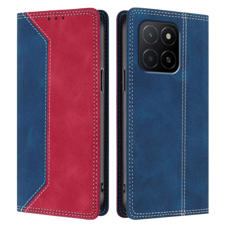 For Honor X5b / X5b Plus Skin Feel Two-tone RFID Blocking Vegan Leather Phone Case