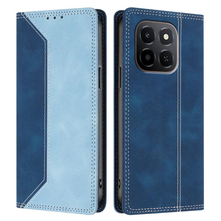 For Honor X6c Skin Feel Two-tone RFID Blocking Vegan Leather Phone Case