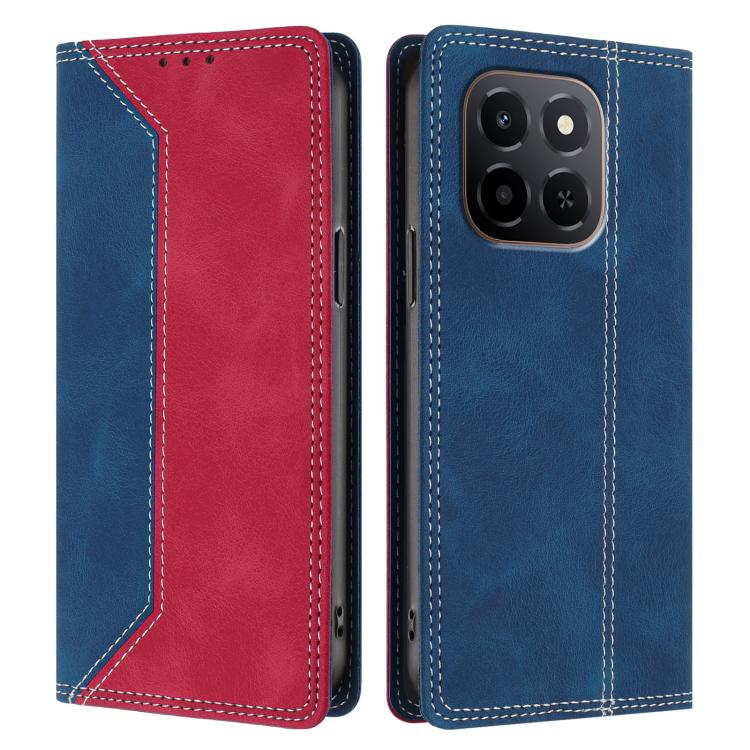 For Honor X6c Skin Feel Two-tone RFID Blocking Vegan Leather Phone Case