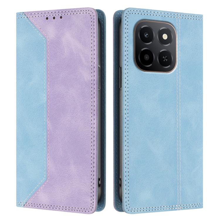 For Honor X6c Skin Feel Two-tone RFID Blocking Vegan Leather Phone Case