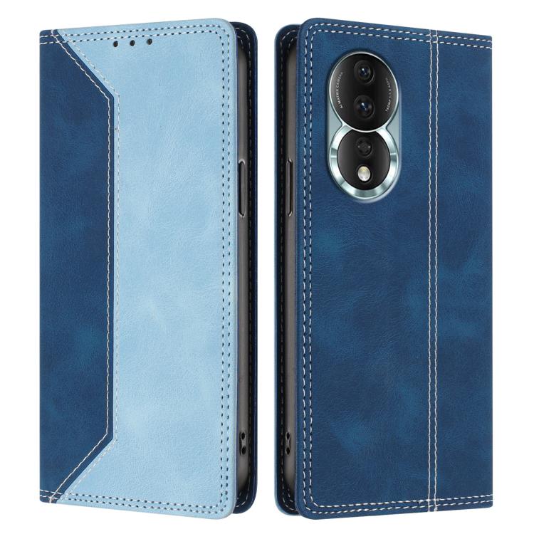 For Honor 80 Skin Feel Two-tone RFID Blocking Vegan Leather Phone Case