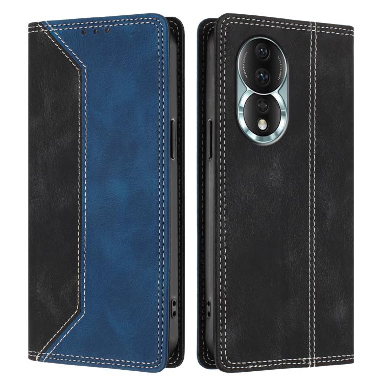 For Honor 80 Skin Feel Two-tone RFID Blocking Vegan Leather Phone Case