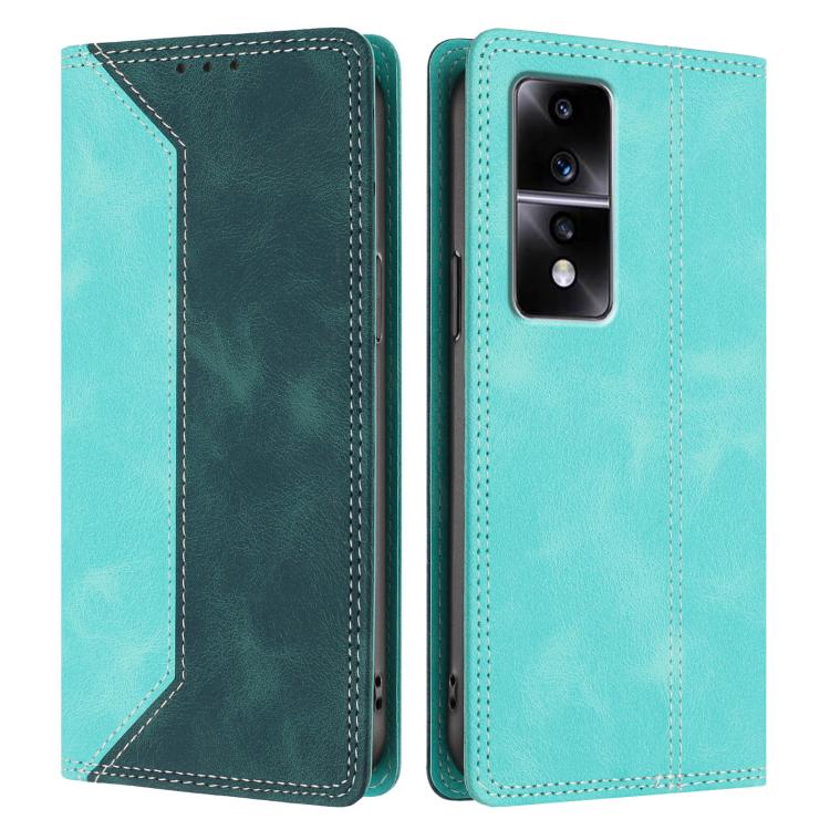 For Honor 80 GT Skin Feel Two-tone RFID Blocking Vegan Leather Phone Case
