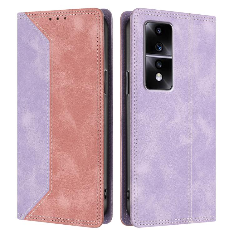 For Honor 80 GT Skin Feel Two-tone RFID Blocking Vegan Leather Phone Case