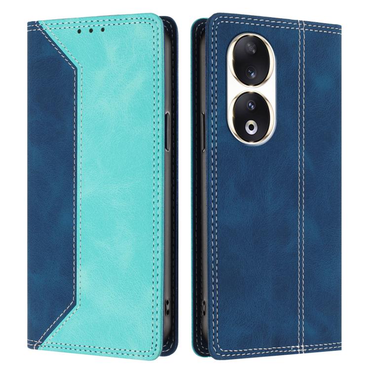 For Honor 90 Skin Feel Two-tone RFID Blocking Vegan Leather Phone Case