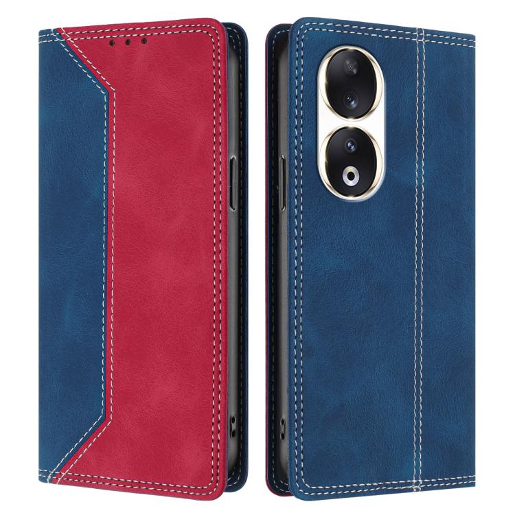 For Honor 90 Skin Feel Two-tone RFID Blocking Vegan Leather Phone Case