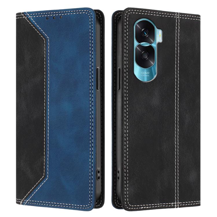 For Honor 90 Lite Skin Feel Two-tone RFID Blocking Vegan Leather Phone Case