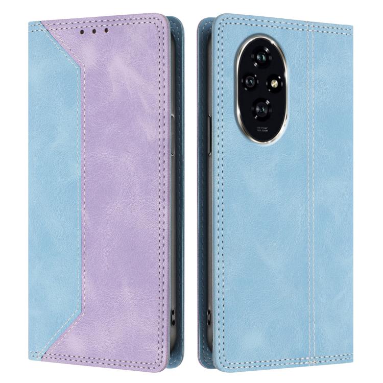 For Honor 200 Skin Feel Two-tone RFID Blocking Vegan Leather Phone Case