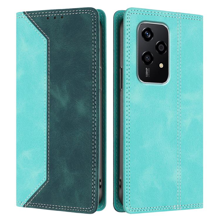 For Honor 200 Lite Global Skin Feel Two-tone RFID Blocking Vegan Leather Phone Case