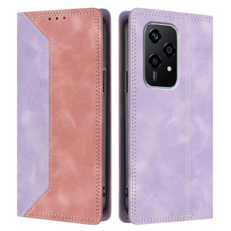 For Honor 200 Lite Global Skin Feel Two-tone RFID Blocking Vegan Leather Phone Case