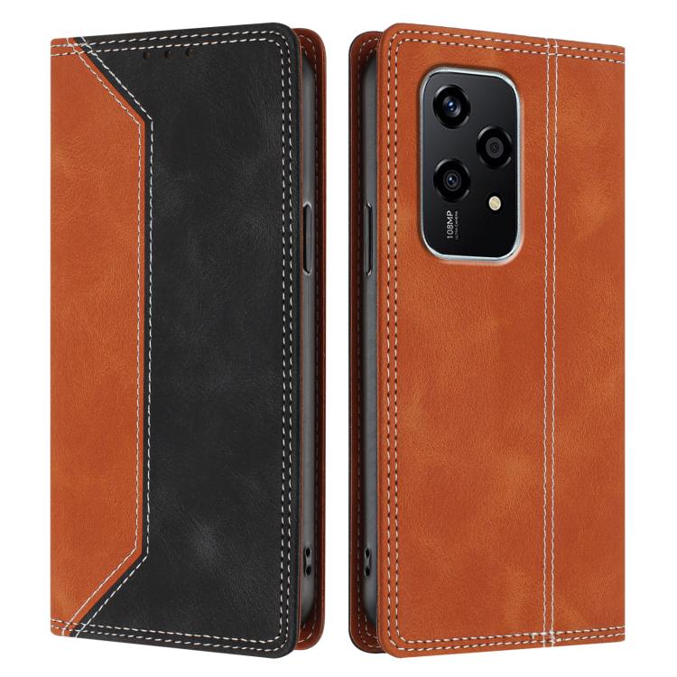 For Honor 200 Lite Global Skin Feel Two-tone RFID Blocking Vegan Leather Phone Case