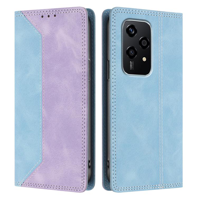 For Honor 200 Lite Global Skin Feel Two-tone RFID Blocking Vegan Leather Phone Case