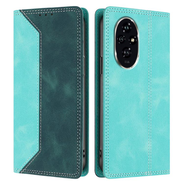 For Honor 200 Pro Skin Feel Two-tone RFID Blocking Vegan Leather Phone Case