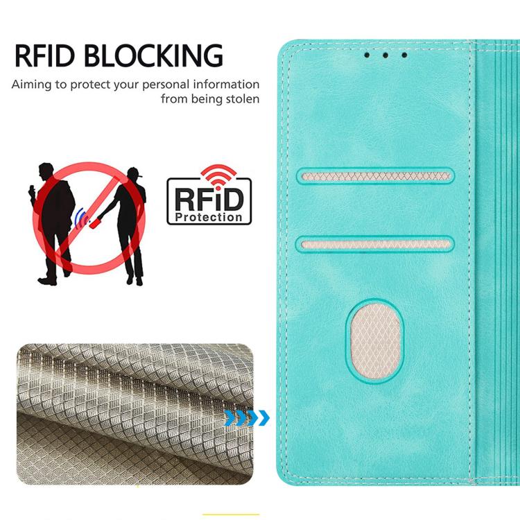 For Honor 200 Pro Skin Feel Two-tone RFID Blocking Vegan Leather Phone Case