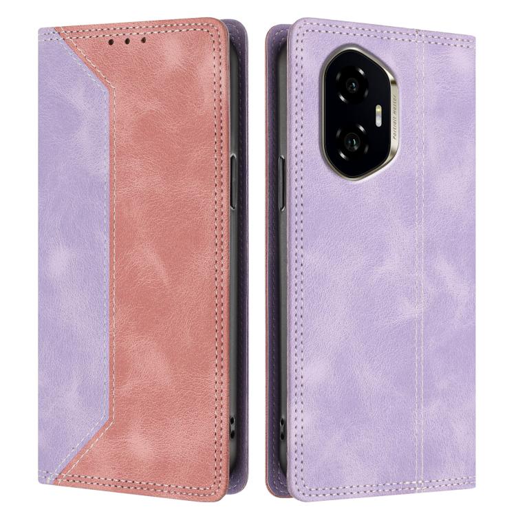 For Honor 300 Skin Feel Two-tone RFID Blocking Vegan Leather Phone Case