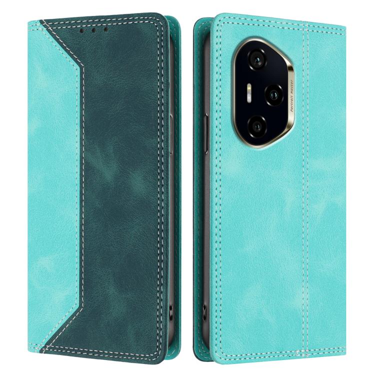 For Honor 300 Pro Skin Feel Two-tone RFID Blocking Vegan Leather Phone Case
