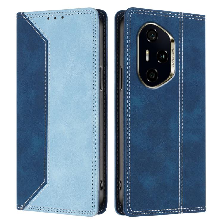 For Honor 300 Pro Skin Feel Two-tone RFID Blocking Vegan Leather Phone Case