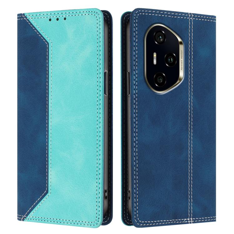 For Honor 300 Pro Skin Feel Two-tone RFID Blocking Vegan Leather Phone Case
