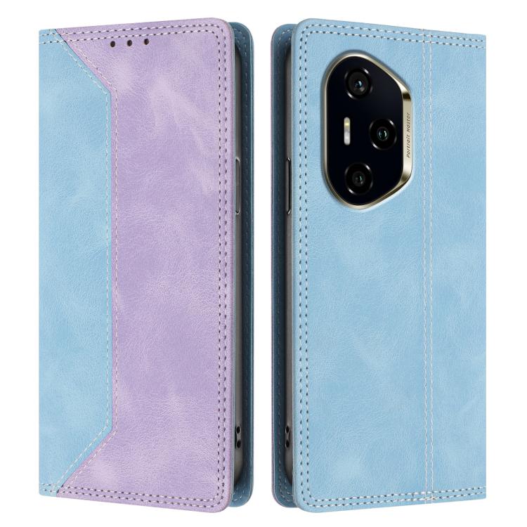 For Honor 300 Pro Skin Feel Two-tone RFID Blocking Vegan Leather Phone Case
