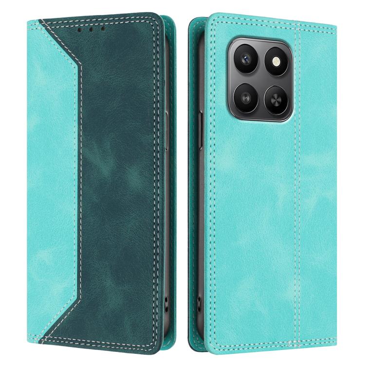 For Honor 400 Smart 4G / 5G Skin Feel Two-tone RFID Blocking Vegan Leather Phone Case
