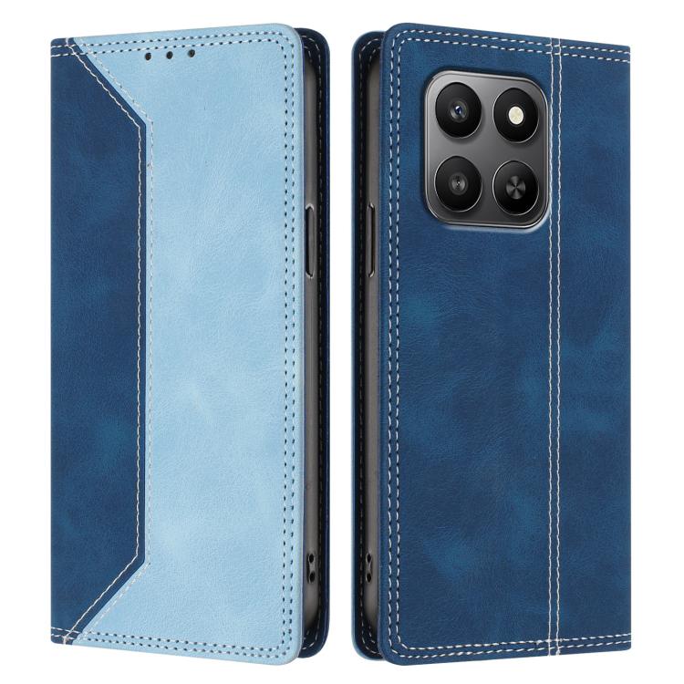 For Honor 400 Smart 4G / 5G Skin Feel Two-tone RFID Blocking Vegan Leather Phone Case