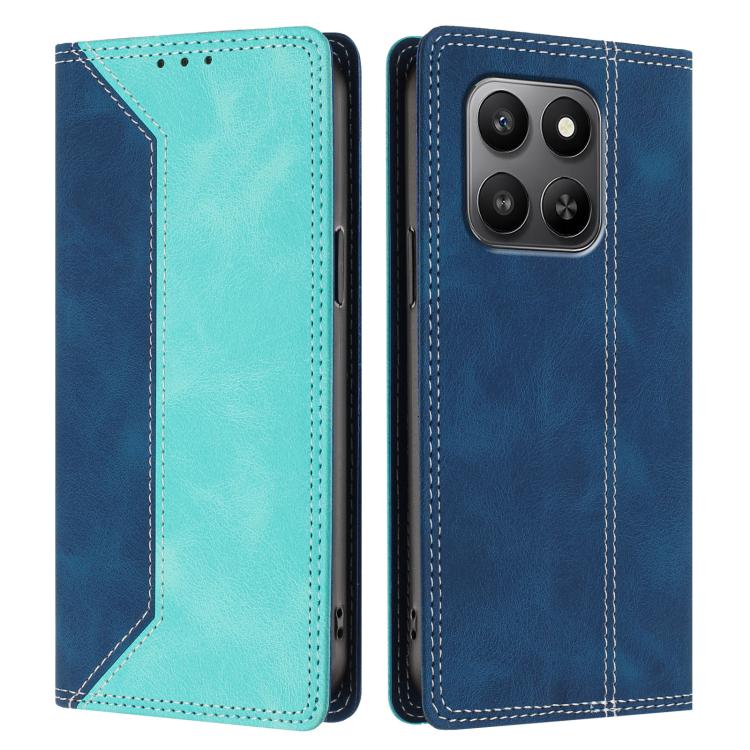 For Honor 400 Smart 4G / 5G Skin Feel Two-tone RFID Blocking Vegan Leather Phone Case