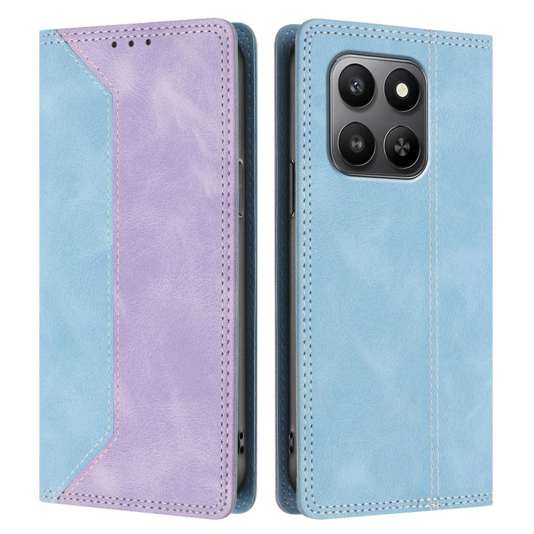 For Honor 400 Smart 4G / 5G Skin Feel Two-tone RFID Blocking Vegan Leather Phone Case