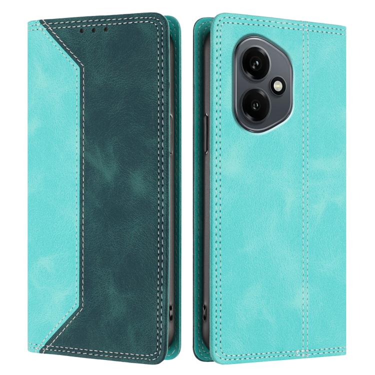 For Honor 400 Global Skin Feel Two-tone RFID Blocking Vegan Leather Phone Case