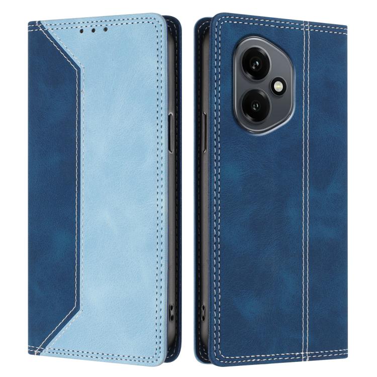 For Honor 400 Global Skin Feel Two-tone RFID Blocking Vegan Leather Phone Case