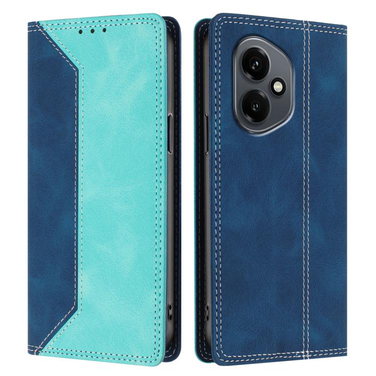 For Honor 400 Global Skin Feel Two-tone RFID Blocking Vegan Leather Phone Case