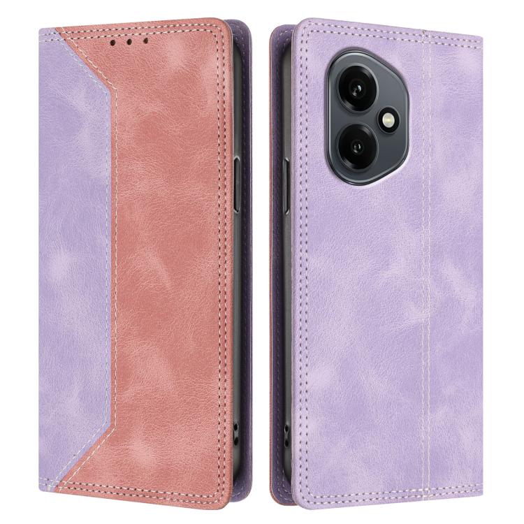 For Honor 400 Global Skin Feel Two-tone RFID Blocking Vegan Leather Phone Case