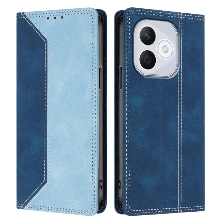 For Honor 400 Lite Global Skin Feel Two-tone RFID Blocking Vegan Leather Phone Case