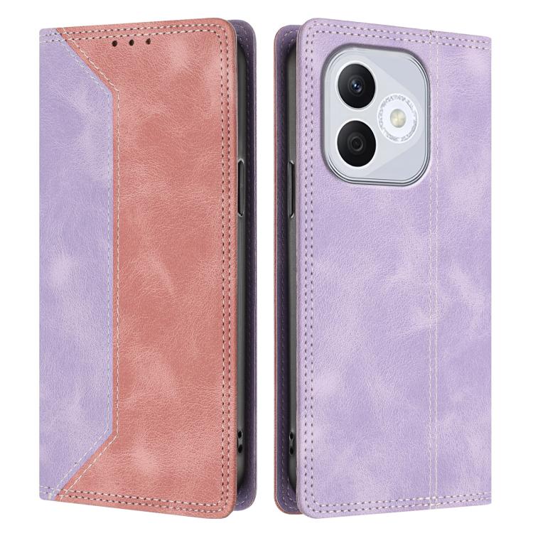 For Honor 400 Lite Global Skin Feel Two-tone RFID Blocking Vegan Leather Phone Case
