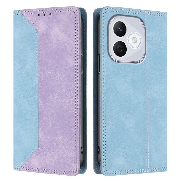 For Honor 400 Lite Global Skin Feel Two-tone RFID Blocking Vegan Leather Phone Case