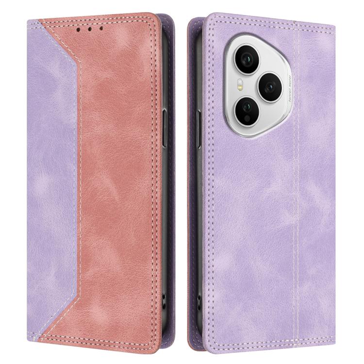 For Honor 400 Pro Global Skin Feel Two-tone RFID Blocking Vegan Leather Phone Case