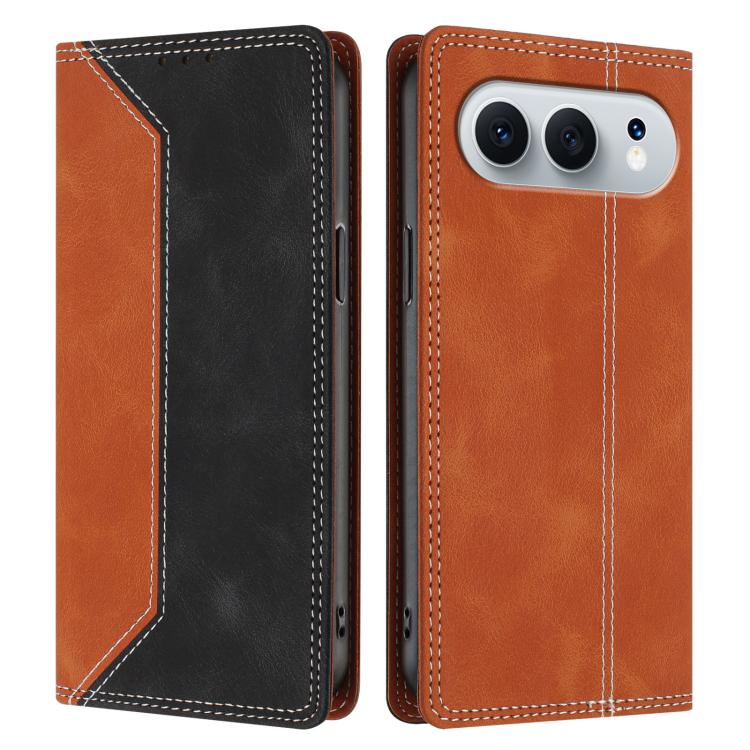 For Honor 500 Global 155.8mm Skin Feel Two-tone RFID Blocking Vegan Leather Phone Case