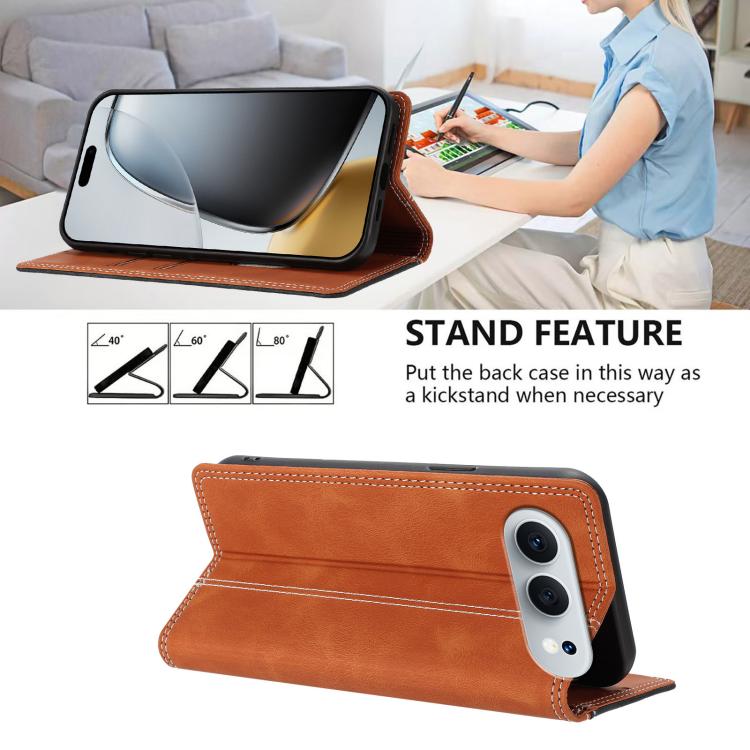 For Honor 500 Global 155.8mm Skin Feel Two-tone RFID Blocking Vegan Leather Phone Case