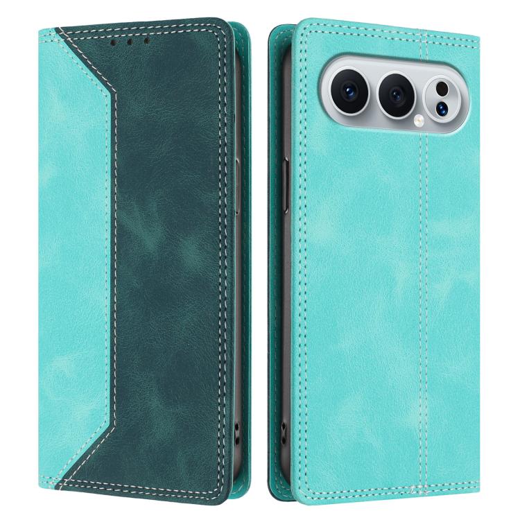 For Honor 500 Pro Global 155.8mm Skin Feel Two-tone RFID Blocking Vegan Leather Phone Case