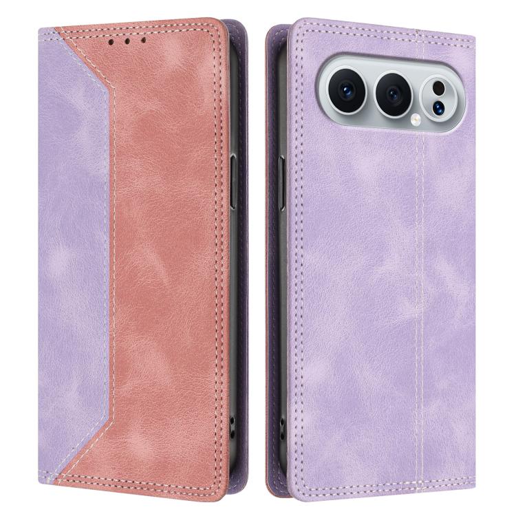 For Honor 500 Pro Global 155.8mm Skin Feel Two-tone RFID Blocking Vegan Leather Phone Case