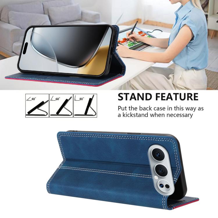 For Honor 500 Pro Global 155.8mm Skin Feel Two-tone RFID Blocking Vegan Leather Phone Case