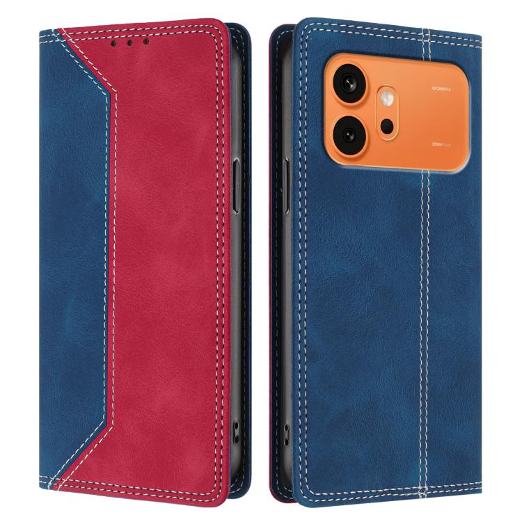 For Honor 600 / 600 Pro Global Skin Feel Two-tone RFID Blocking Vegan Leather Phone Case