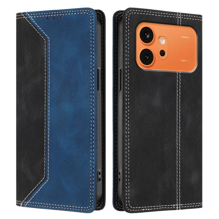 For Honor 600 / 600 Pro Global Skin Feel Two-tone RFID Blocking Vegan Leather Phone Case