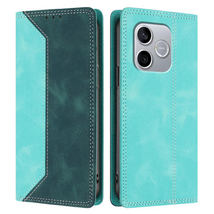 For Honor 600 Lite Global Skin Feel Two-tone RFID Blocking Vegan Leather Phone Case