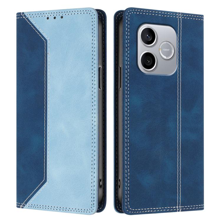 For Honor 600 Lite Global Skin Feel Two-tone RFID Blocking Vegan Leather Phone Case