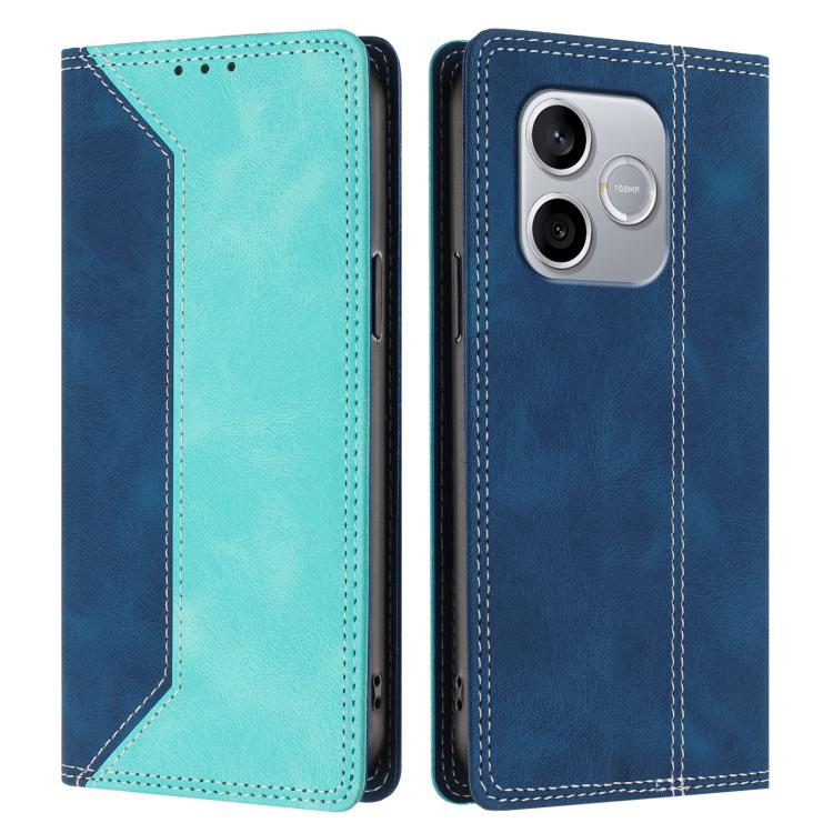 For Honor 600 Lite Global Skin Feel Two-tone RFID Blocking Vegan Leather Phone Case