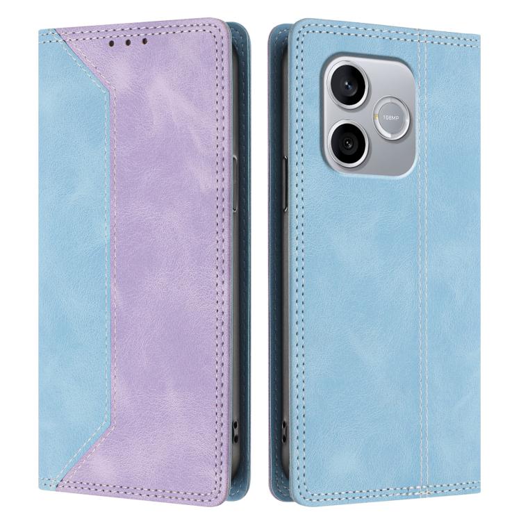 For Honor 600 Lite Global Skin Feel Two-tone RFID Blocking Vegan Leather Phone Case