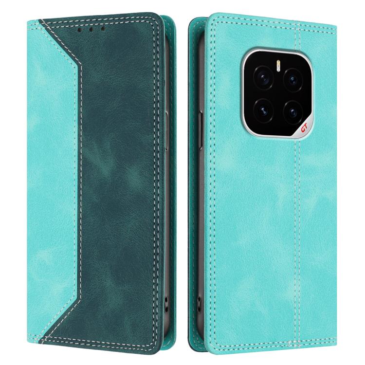 For Honor GT Pro Skin Feel Two-tone RFID Blocking Vegan Leather Phone Case